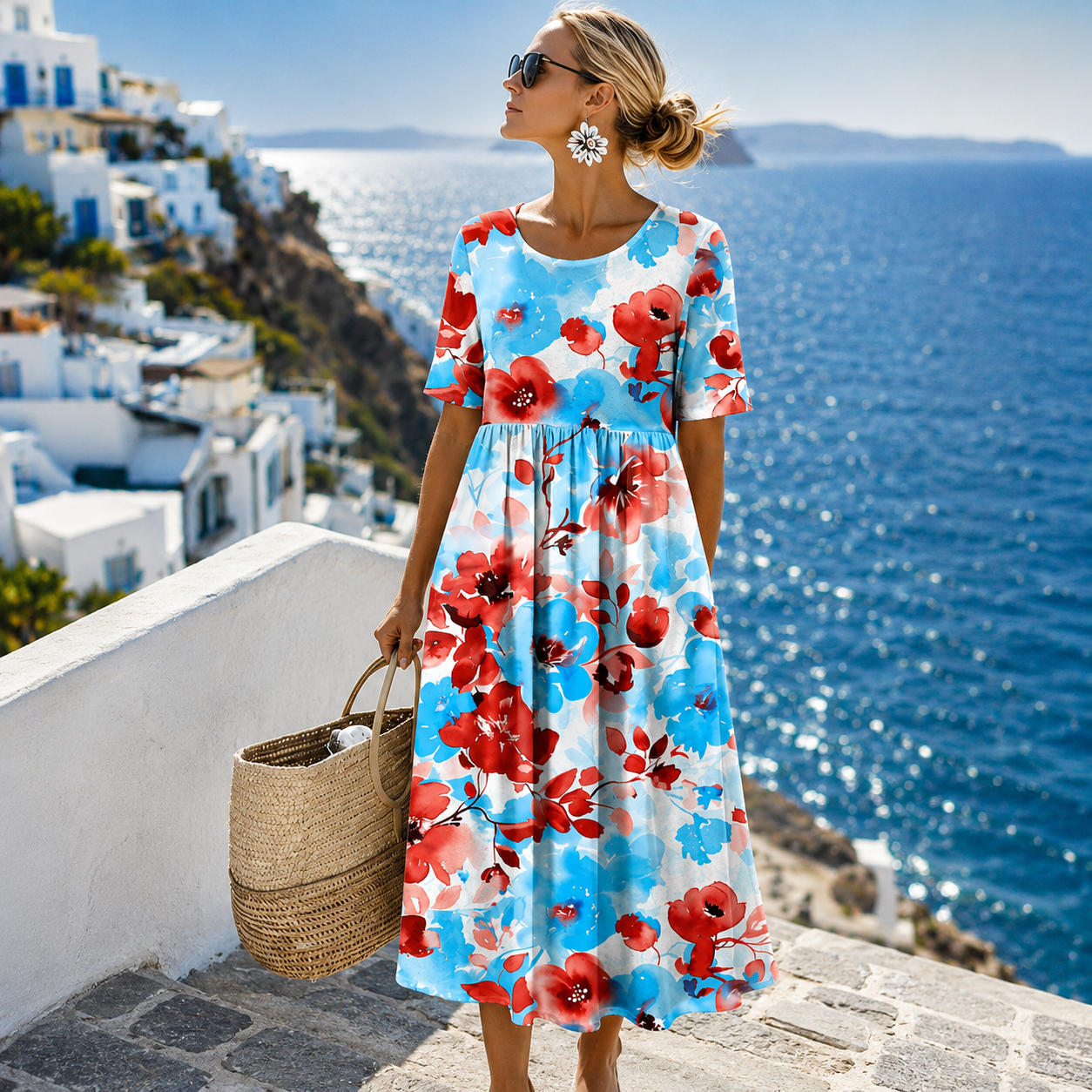 Lightweight Printed Maxi Dress