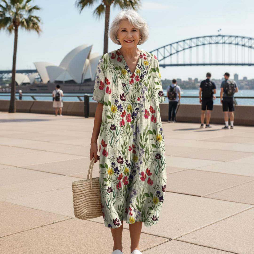Lola™ | Wildflower Summer V-Neck Dress