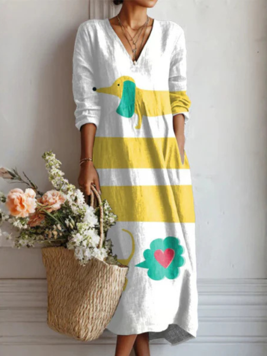 Darcy | Modern Botanical Maxi Dress