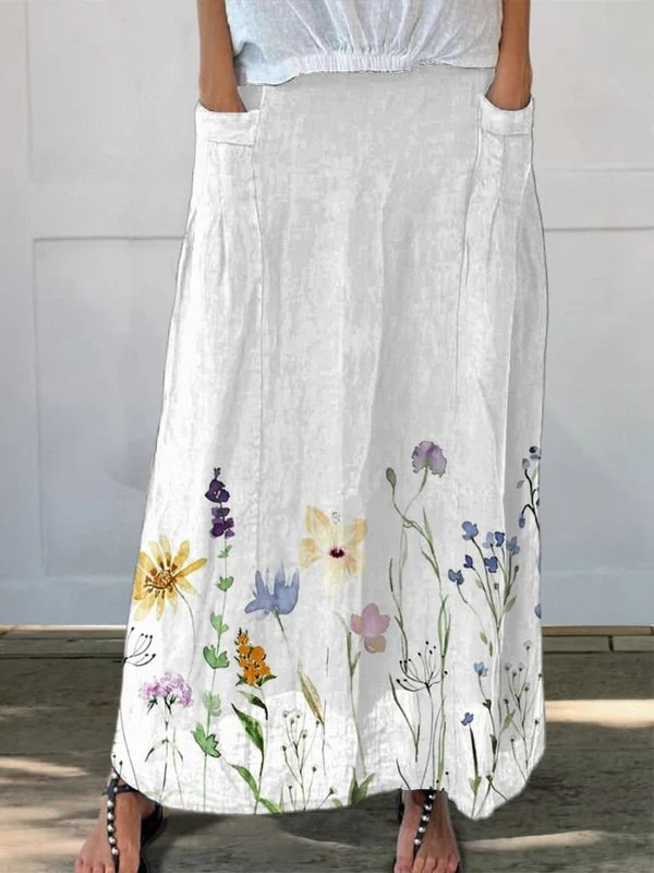 Lightweight Printed Skirt