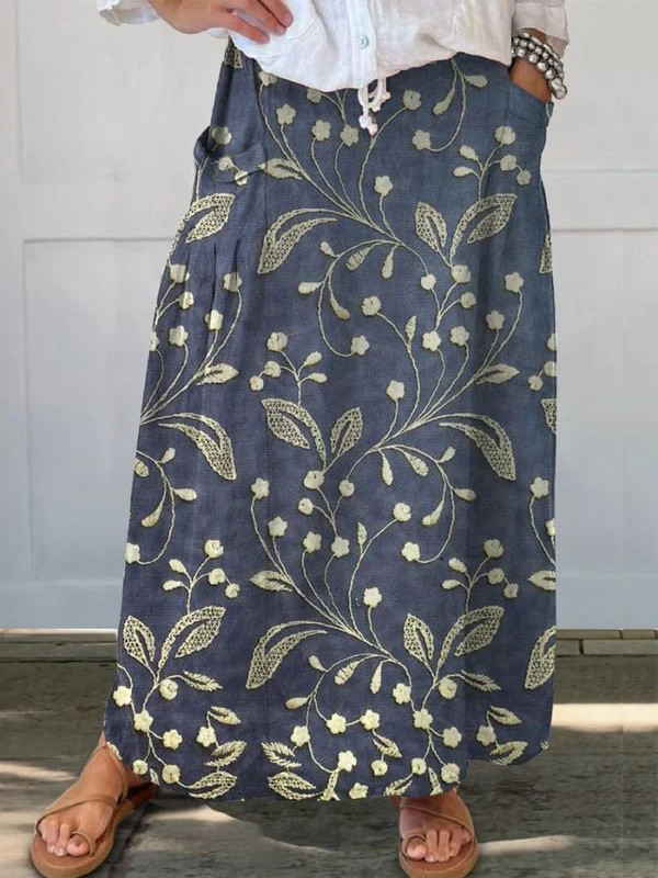 Lightweight Printed Skirt