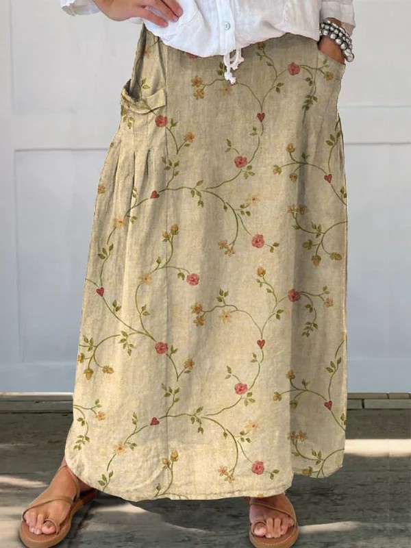 Lightweight Printed Skirt