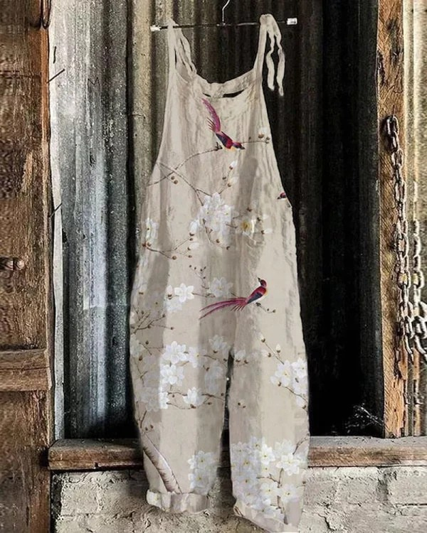 Solea | Lightweight artisanal jumpsuit with spring print