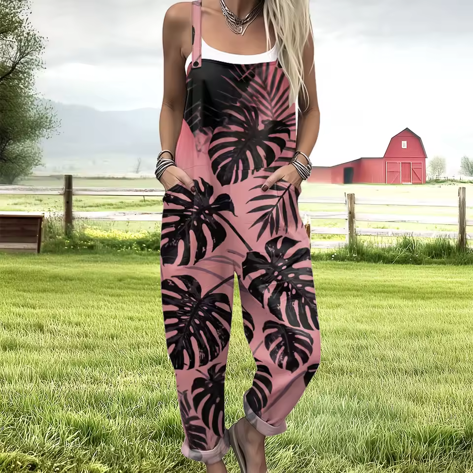 Tropical Blush Overalls