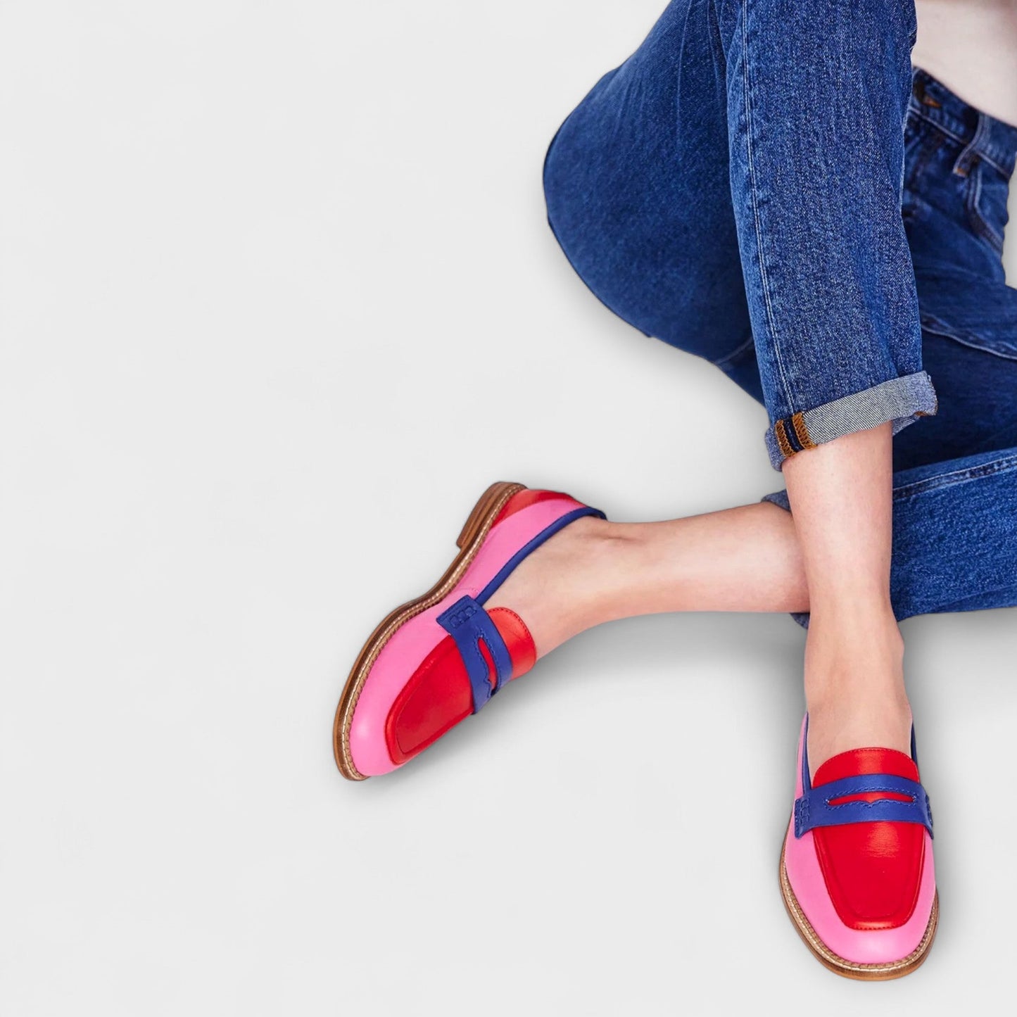 Marigold – Colorful patchwork with round toe