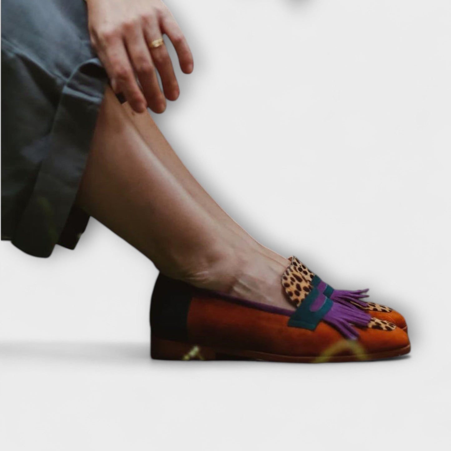 Fallon – Brown Leopard Print Loafer