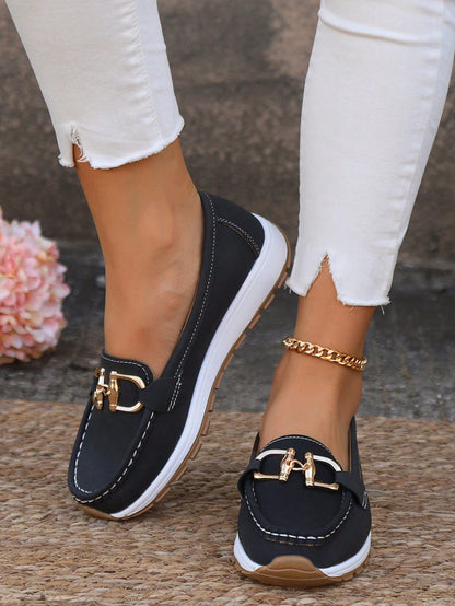 Ellie Flat Moccasins with Buckle