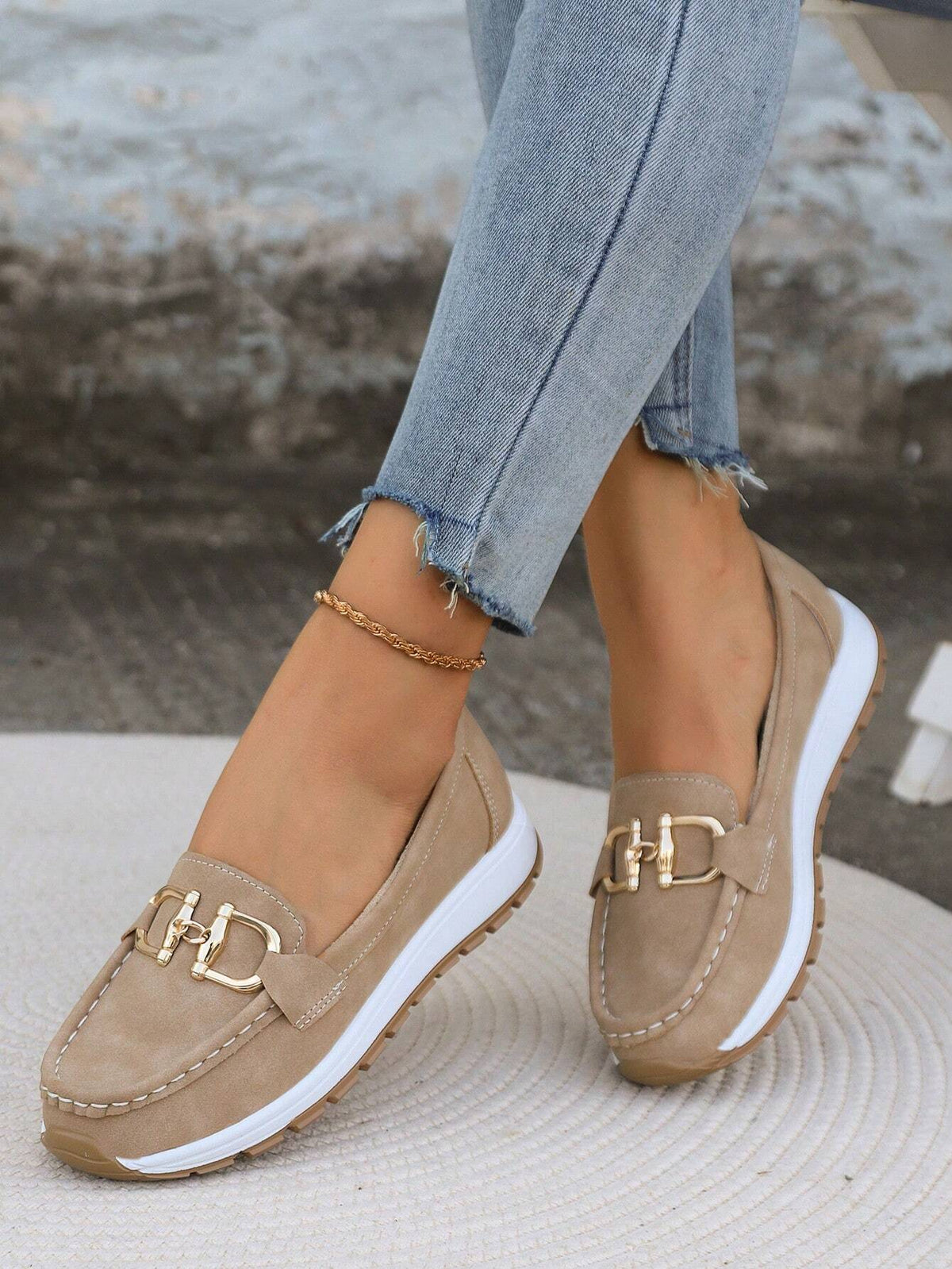 Ellie Flat Moccasins with Buckle