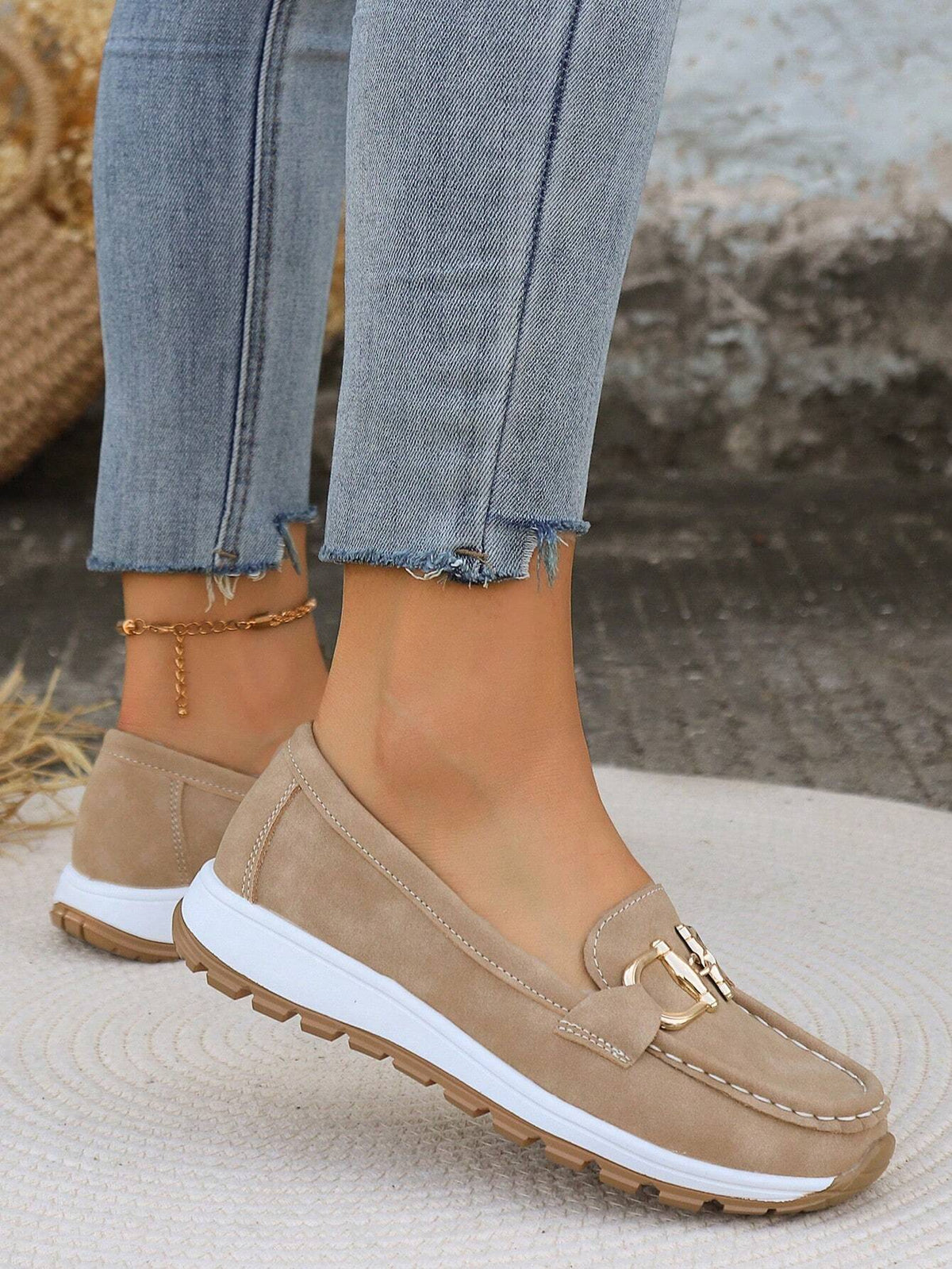 Ellie Flat Moccasins with Buckle