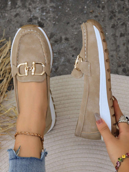 Ellie Flat Moccasins with Buckle