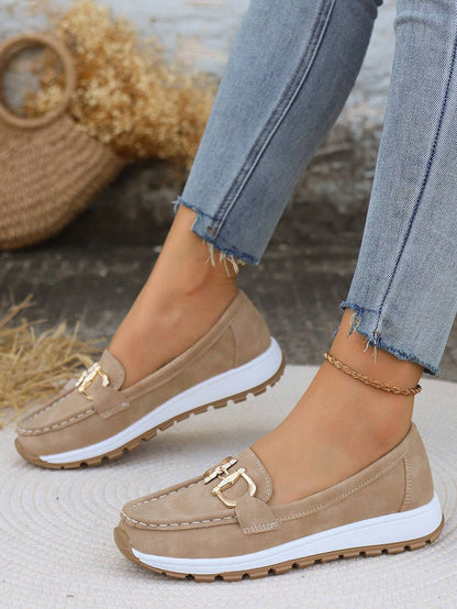 Ellie Flat Moccasins with Buckle