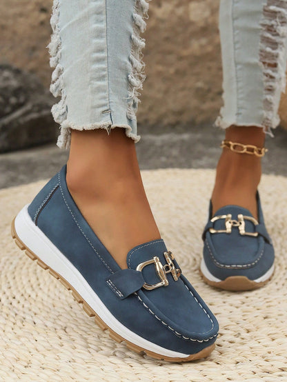 Ellie Flat Moccasins with Buckle