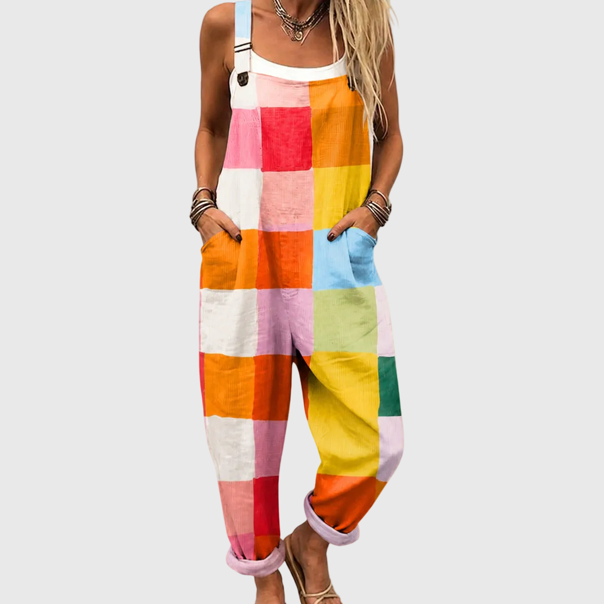 COLOUR BLOCK JUMPSUIT