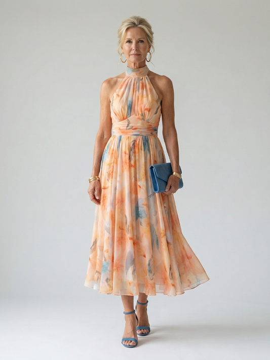 Rosalie | Soft Halter Midi Dress