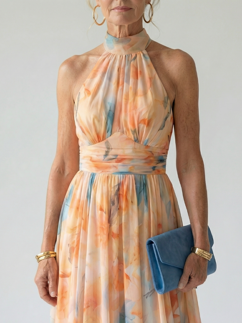 Rosalie | Soft Halter Midi Dress