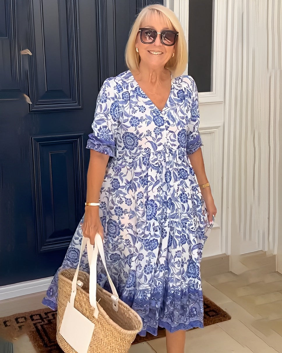 Keisha Floral Maxi Dress lifestyle 2