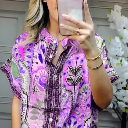 Sasha™ – Women’s Printed Top & Wide-Leg Pants 2-Piece Set
