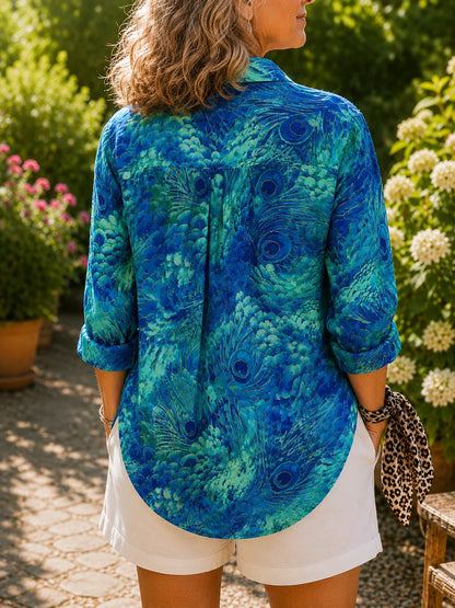 Lisa | Elegance Peacock Blouse