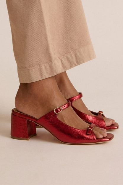 Madison - Chunky Heels with Back Strap and Block Toe for Summer