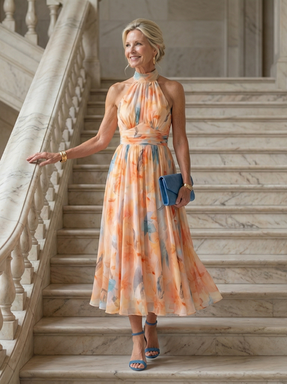 Rosalie | Soft Halter Midi Dress