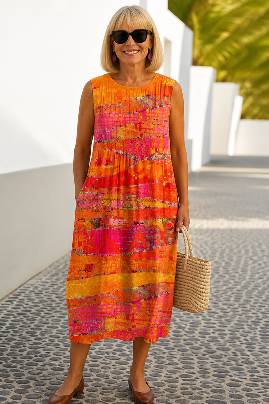 Faye Sunset Midi Dress