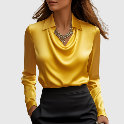 Brooklyn - Draped Neck Blouse
