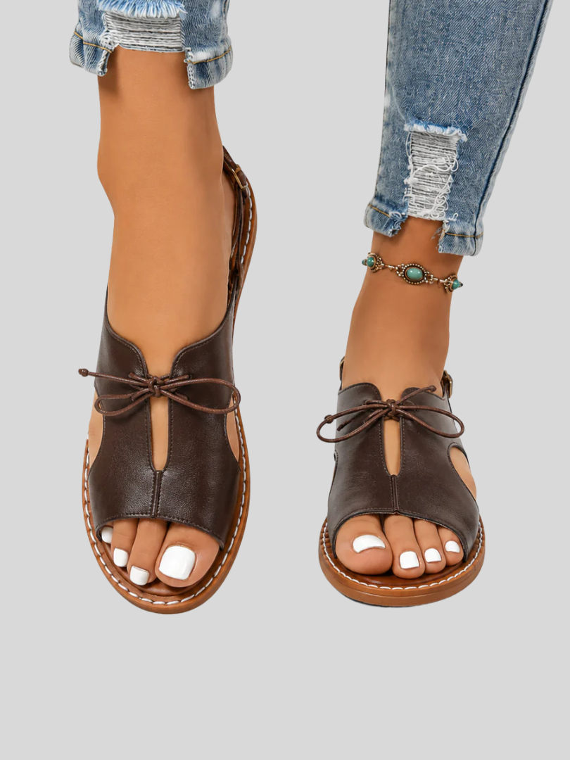 Audrey | Elegant Leather Lace-Up Sandals