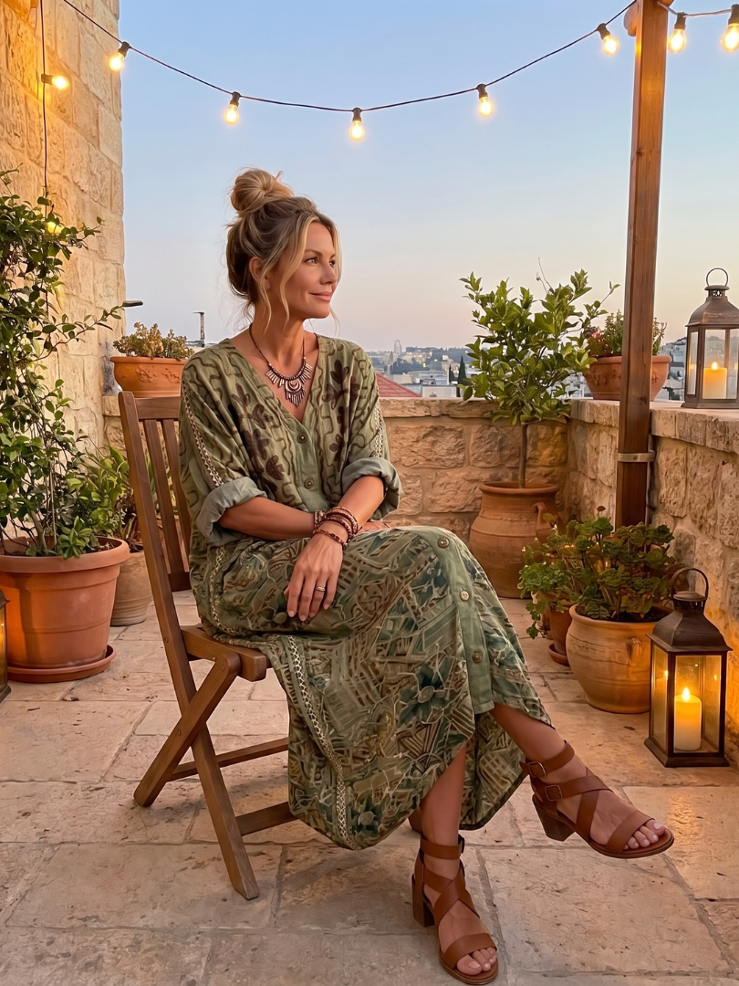 Aleta | Front Button Oversized Pocket Midi Dress