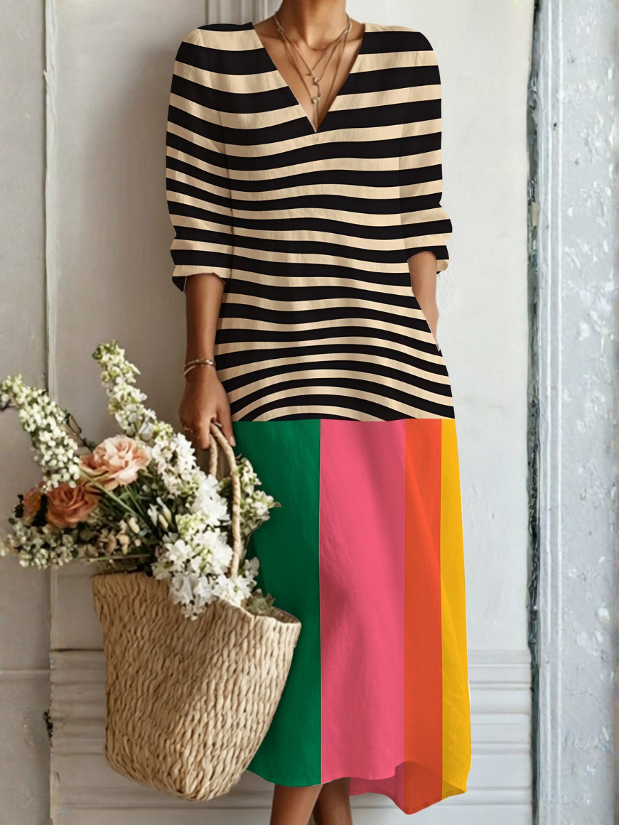 Frankie | Colourblock Maxi Dress
