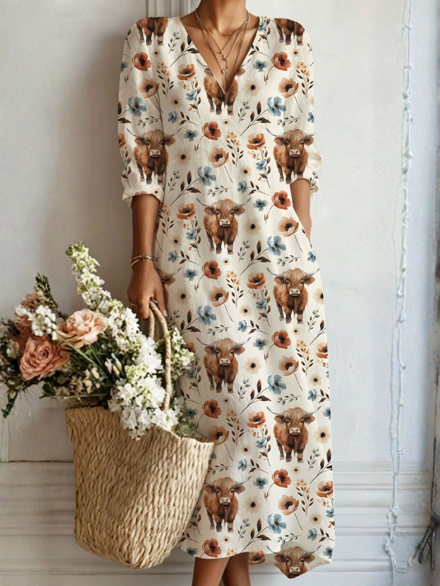 Hallie | Vintage Floral Maxi Dress