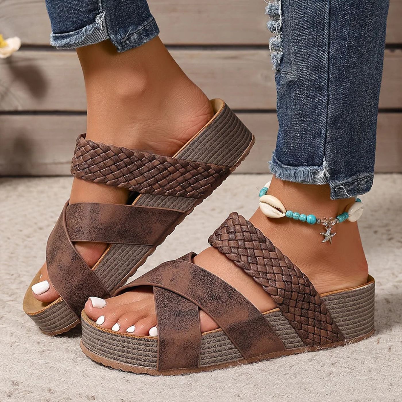 Abigail | Orthopaedic Leather Strap Sandals