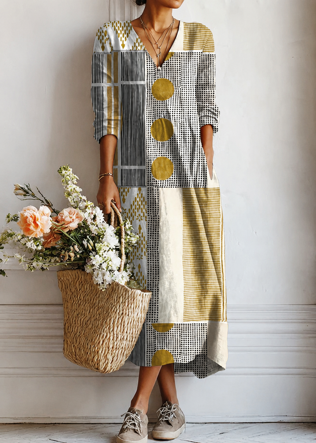 Billie | Patchwork Maxi Dress