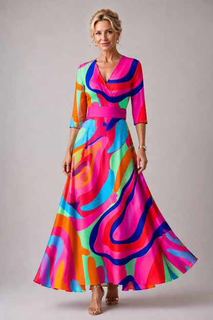 Amelia  | Comfortable dress for every day with V-neck