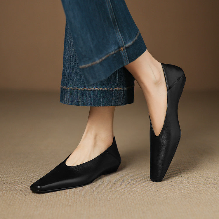 Emor™ Genuine Leather Flats