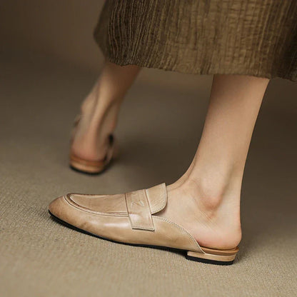Laverne™ Classic Leather Mule Loafers