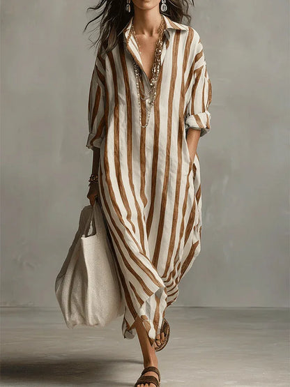 Amaris | Linen Long Shirt Dress