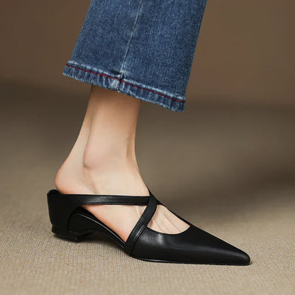 Mestelle Genuine Leather Mules