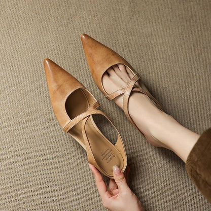 Mestelle Genuine Leather Mules