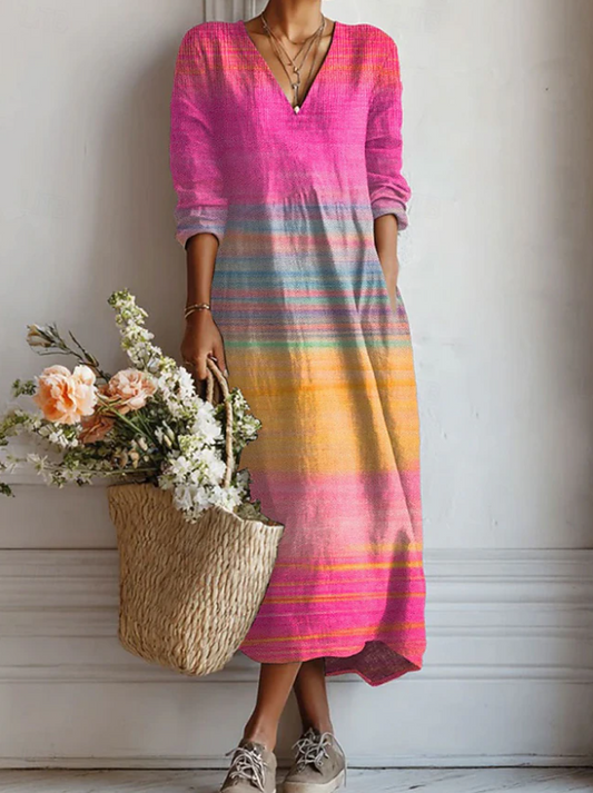 Evie | Sunset Stripe Maxi Dress