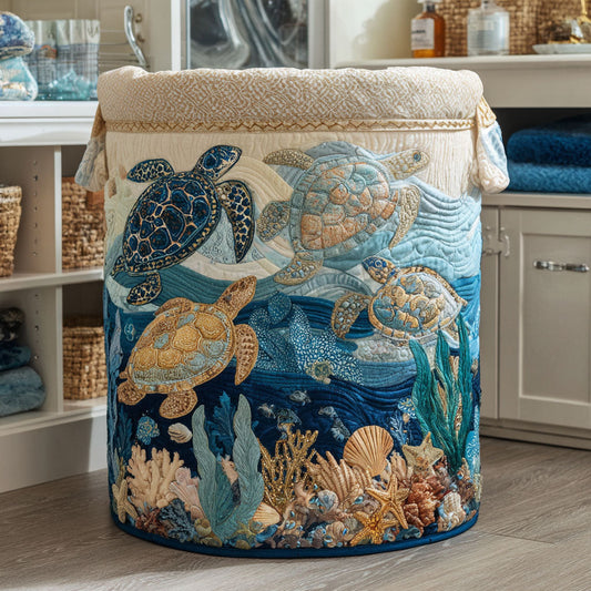 Hortense™ | Shell Shine Quilted Laundry Basket