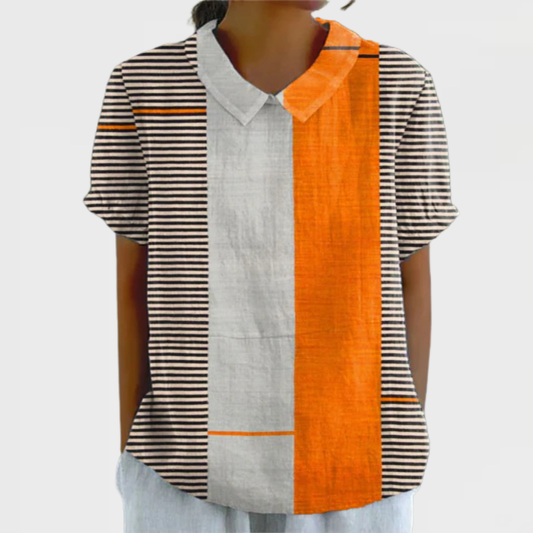 Skye - Colour Block Striped Shirt