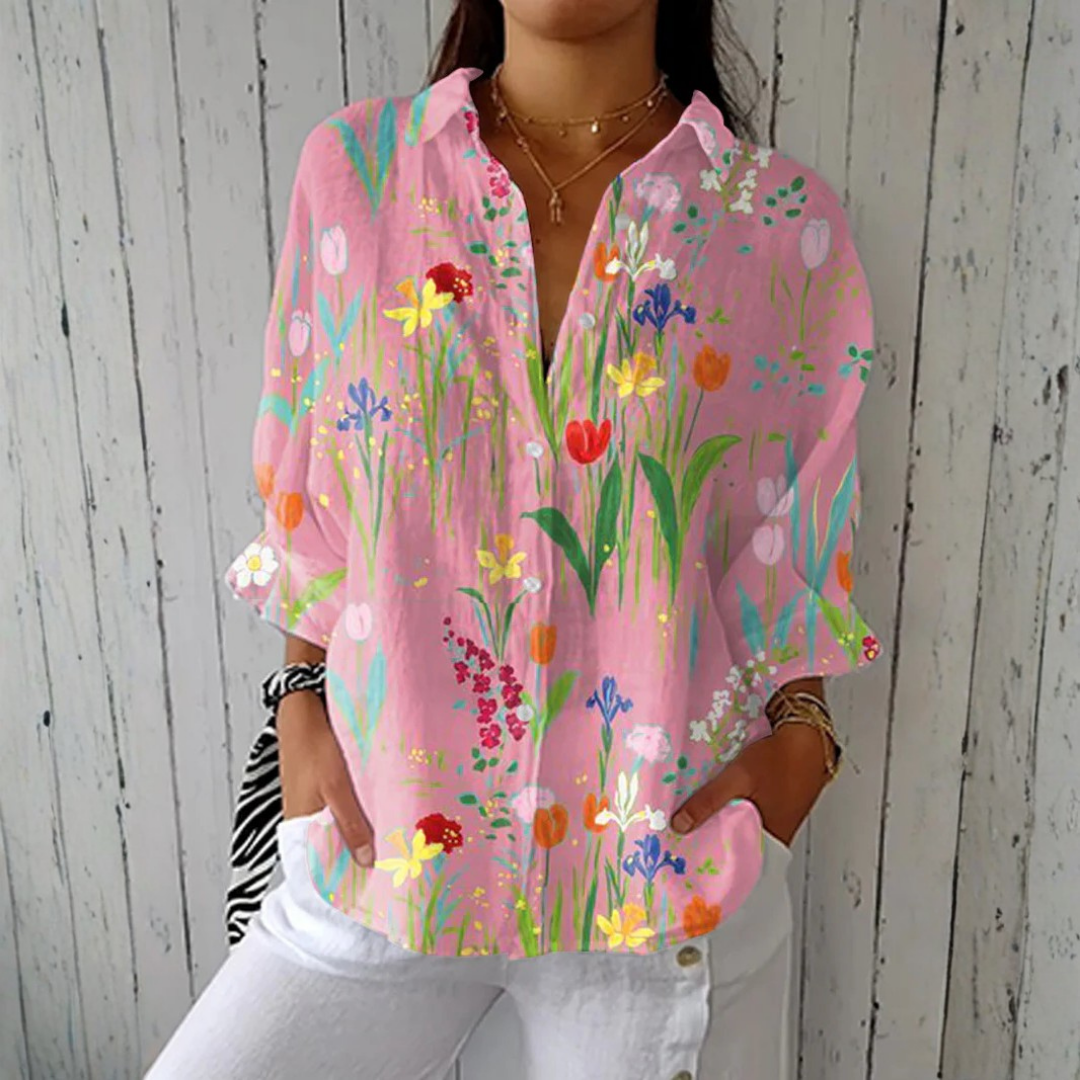 Clara Spring Garden Blouse detail