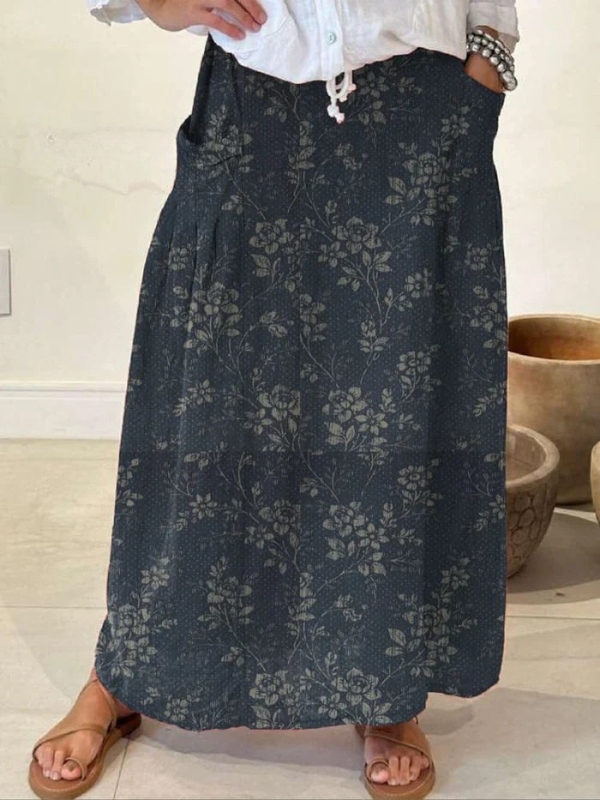 Lightweight Printed Skirt