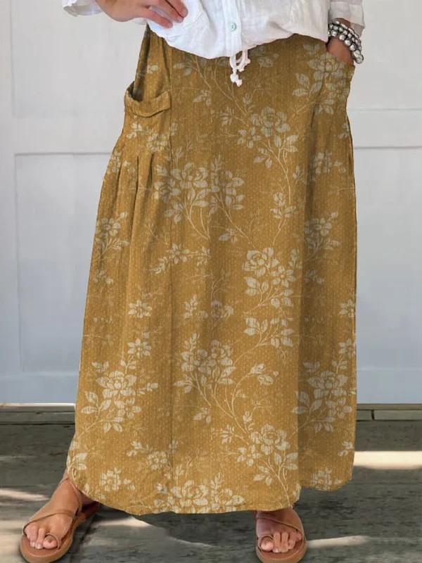 Lightweight Printed Skirt