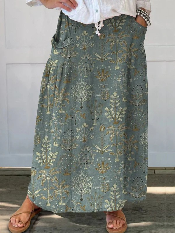Lightweight Printed Skirt