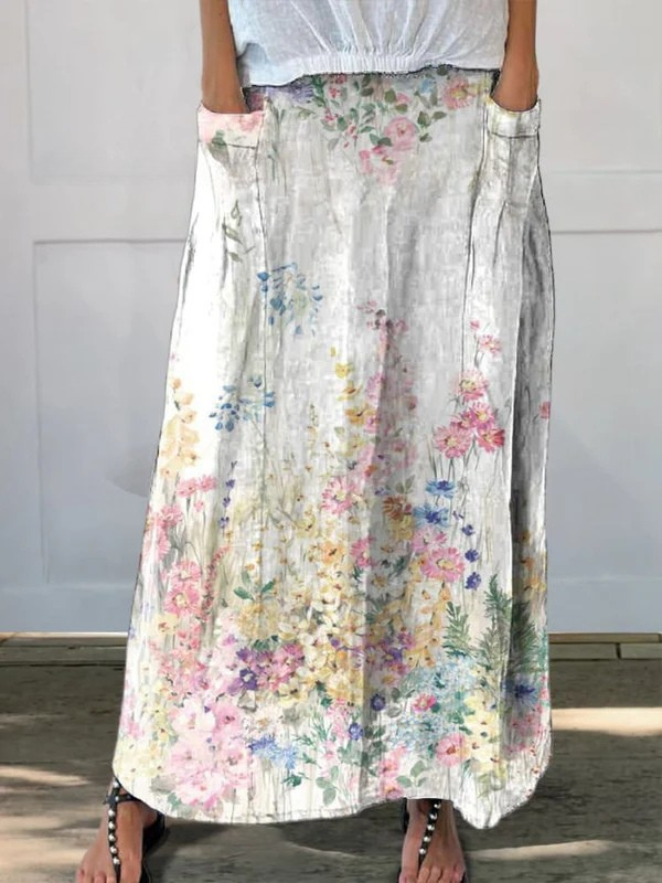 Lightweight Printed Skirt