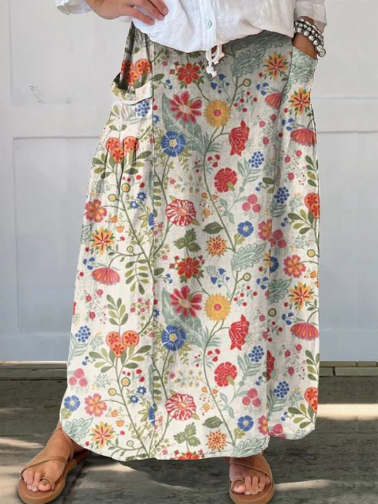 Lightweight Printed Skirt