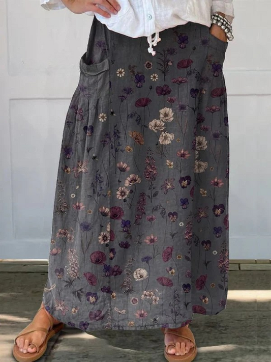 Lightweight Printed Skirt
