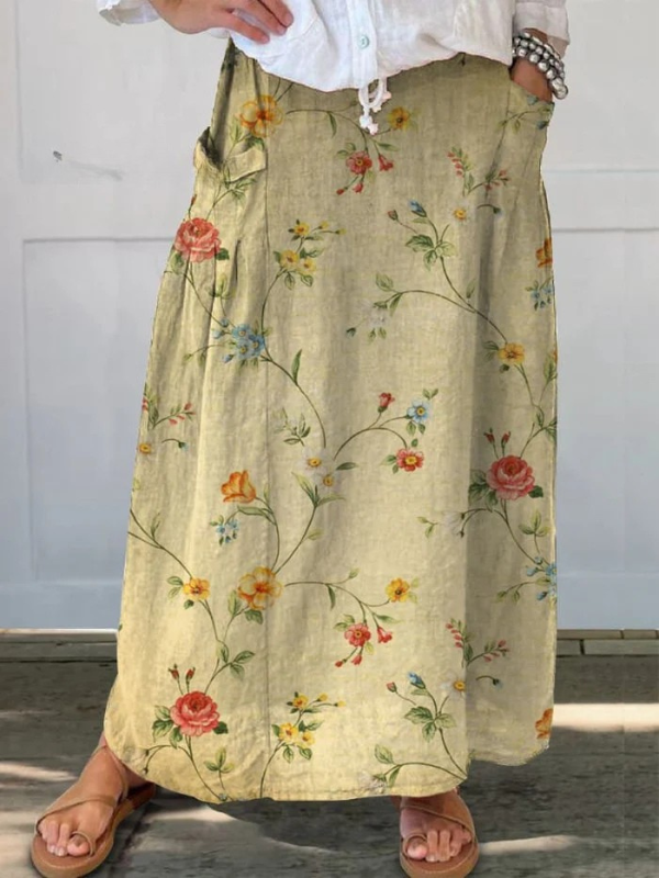 Lightweight Printed Skirt