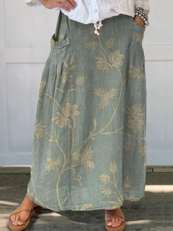 Lightweight Printed Skirt